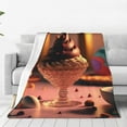 Zufioo Colorful Cake Ice Cream Fleece Blanket Queen Size,Plush Bed