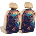 thumbnail image 1 of Zufioo Colorful Feather Owl for Car Seat Kick-Proof Storage Pads 2 Pack, Anti-Stain Adjustable Car Seat Protectors for SUV, Jeep, Truck-One Size, 1 of 9