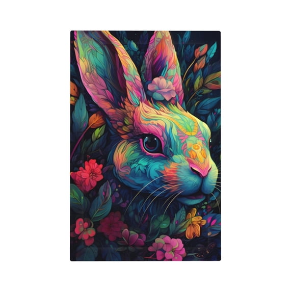 Zufioo Colorful Patterned Rabbit Print Switch Wall Plate, Dustproof and Heat-resistant Decorative Wall Switch Cover, Suitable for Residential and Commercial Areas-Mid-size