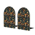 thumbnail image 1 of Zufioo Colorful Plants Mushroom Print Wooden Bookends, Metal Bookshelf Non-slip Bookends, Home Furnishings Suitable for Bookcases Offices, 1 of 8
