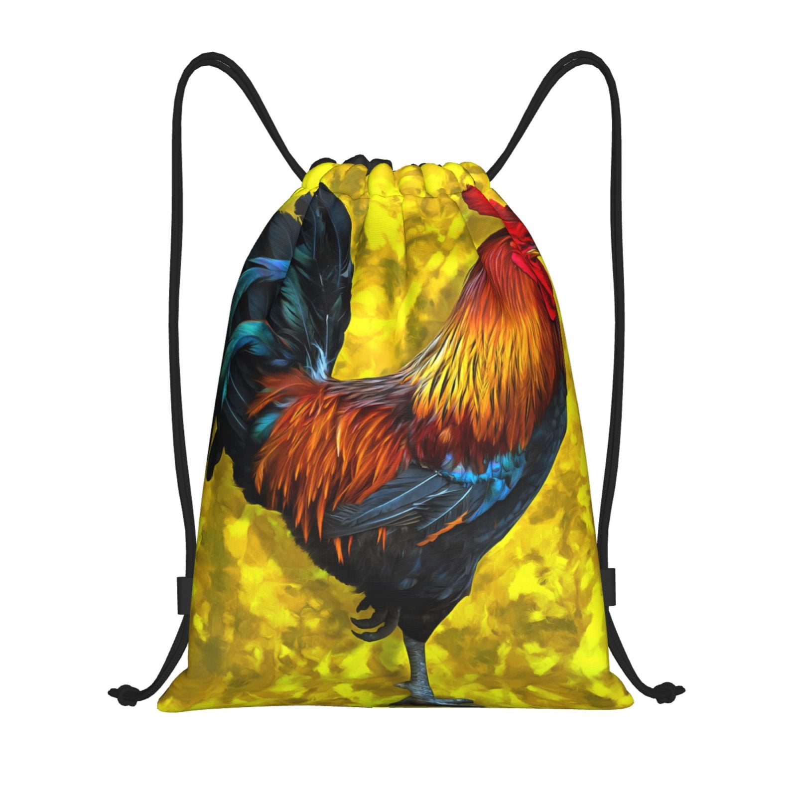 Zufioo Colorful Rooster Sports Cinch Sack Gym String Bags Machine ...