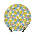 thumbnail image 1 of Zufioo Colorful Rubber Duck 1 Print Bone China Decorative Plate, Ceramic Dinner Plate with Stand Ceramic Decoration Homewares-7in, 1 of 6