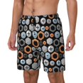 Zufioo Colorful Screws Mens Swimsuit Trunks with Compression Liner