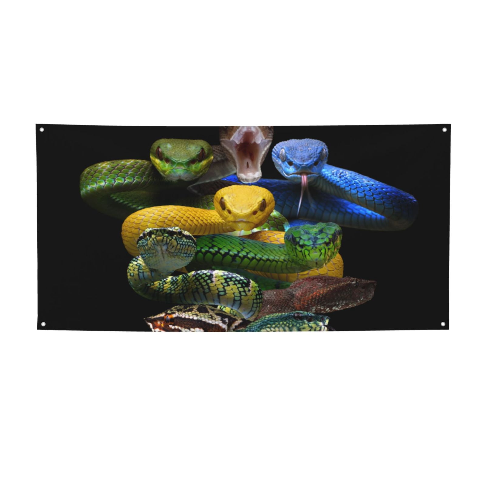 Zufioo Colorful Viper Snake Print Holiday Banners, Party Banners ...