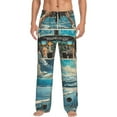 Zufioo Comic Airplane Cockpit Illustration Mens Pajama Pants Sleep