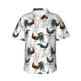Zufioo Cool Chicken Hawaiian Shirt for Men,Beach Shirts Tropical