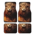 thumbnail image 1 of Zufioo Cool Fire Lion Print Car Floor Mats Four-piece Set, Car Interior Accessories - Corrosion-resistant, Non-Slip, Suitable for Cars, Trucks, Vans, 1 of 7