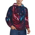 thumbnail image 1 of Zufioo Cool Wolf Head Design Fleece Comfortable Hoodie for Mens,Sweatshirt for Men,Pullover Hooded Sweatshirt for Men -Medium, 1 of 5