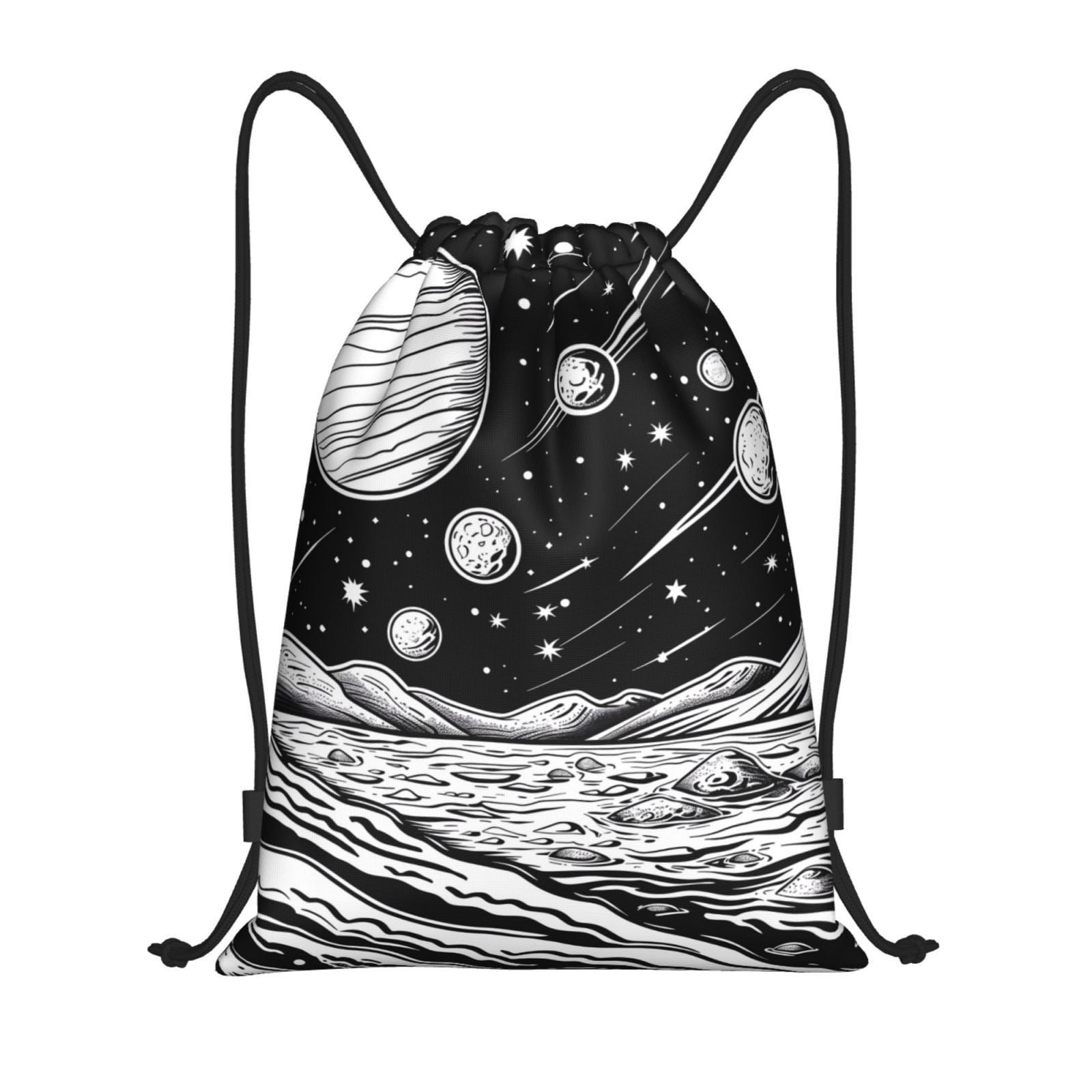 Zufioo Cosmic Landscape Celestial Art Sports Cinch Sack Gym String Bags ...