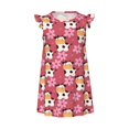Zufioo Cow And Flower Girls Nightgowns Toddler Girl Pajamas Soft & Cute