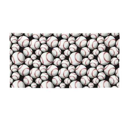 Zufioo Cute Baseball Print Holiday Banners, Party Banners, Hanging Flags, Bar Shopping Mall Garden Wall Decorations, Holiday Decoration Supplies-Small