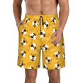 thumbnail image 1 of Zufioo Cute Bee Butterfly Yelllow for Men's Casual Beach Shorts, Sports Fitness Quick-drying Drawstring Shorts with Pockets for Home Wear-XX-Large, 1 of 6