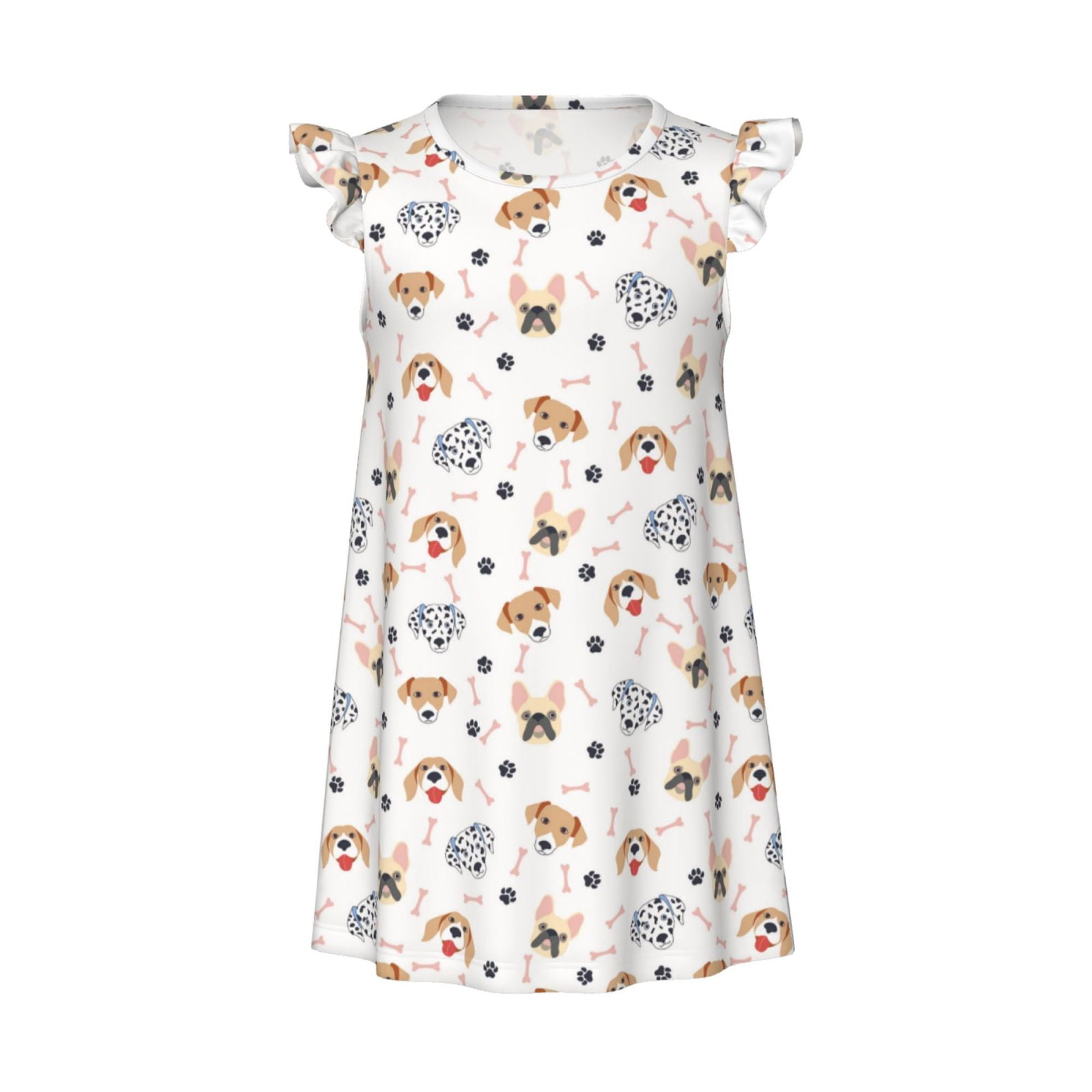 Cartoon Cinnamon Dog Hooded Nightgown Full Overall Blue Cloud Bathrobe Pajamas