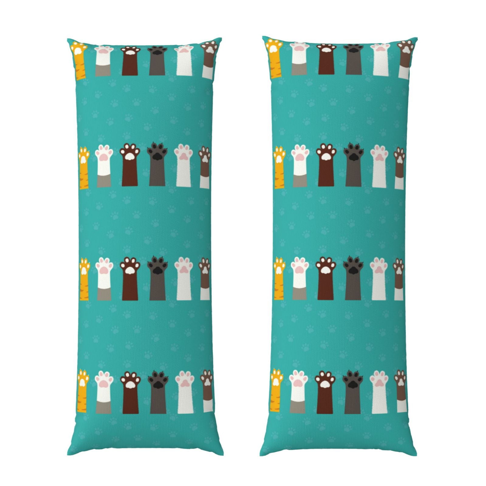 GUGLILI Dog Paw Body Pillow Cover - 20x54 Inch, Custom Pet Name, Cute Schnauzer & Bone Print - View #9