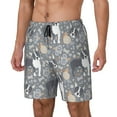 Zufioo Cute Dog And Flowers Mens Swimsuit Trunks with Compression Liner