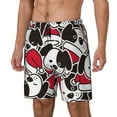 Zufioo Cute Dog Mens Swimsuit Trunks with Compression Liner,Quick Dry