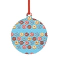 thumbnail image 1 of Zufioo Cute Donut Print Large Acrylic Christmas Ornaments, Suitable for Christmas Tree Christmas Holiday Party Pendant Decorations-Round Shape, 1 of 7