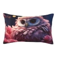 thumbnail image 1 of Zufioo Cute Flower Owl Print Double-sided Plush Pillow Cover,Decorative Pillow Protector without Pillow Core, Suitable for Sofa, Bedroom, Car-20"x30", 1 of 6