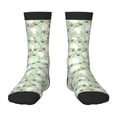 thumbnail image 1 of Zufioo Cute Frog Print Children's Mid-tube Socks, Contrast Color High Elastic Sports Socks - Sweat-absorbent, Warm, Suitable for Children Aged 6-10, 1 of 5
