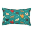 thumbnail image 1 of Zufioo Cute Hens And Rooster Print Double-sided Plush Pillow Cover,Decorative Pillow Protector without Pillow Core, Suitable for Sofa, Bedroom, Car-20"x30", 1 of 6