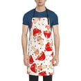 thumbnail image 1 of Zufioo Cute Mushroom Print Adult Waterproof Apron, Cooking Apron, Flower Arranging and Painting Apron-Adjustable Straps, with Pockets, Kitchen Supplies-One Size, 1 of 8