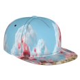 thumbnail image 1 of Zufioo Cute Pink Mushrooms Print Flat Brim Baseball Cap, Sun Protection, Sweat Absorption, Adjustable Sports Cap, Suitable for Men and Women in All Seasons, 1 of 7