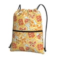 thumbnail image 1 of Zufioo Cute Pizza In Various Drawstring Backpack Sport Gym Sackpack for Women Men, 1 of 6