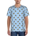 thumbnail image 1 of Zufioo Cute Puppy Print Men's Baseball Short Sleeve, Moisture Wicking Button-Down Hip Hop Tee-X-Large, 1 of 7