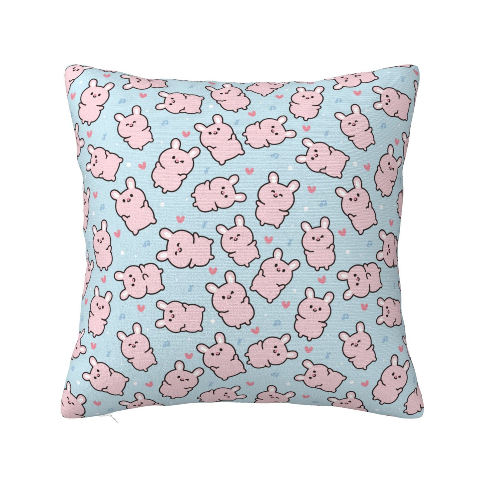Zufioo Cute Rabbit Decorative Throw Pillow Covers Home Decor,Sham