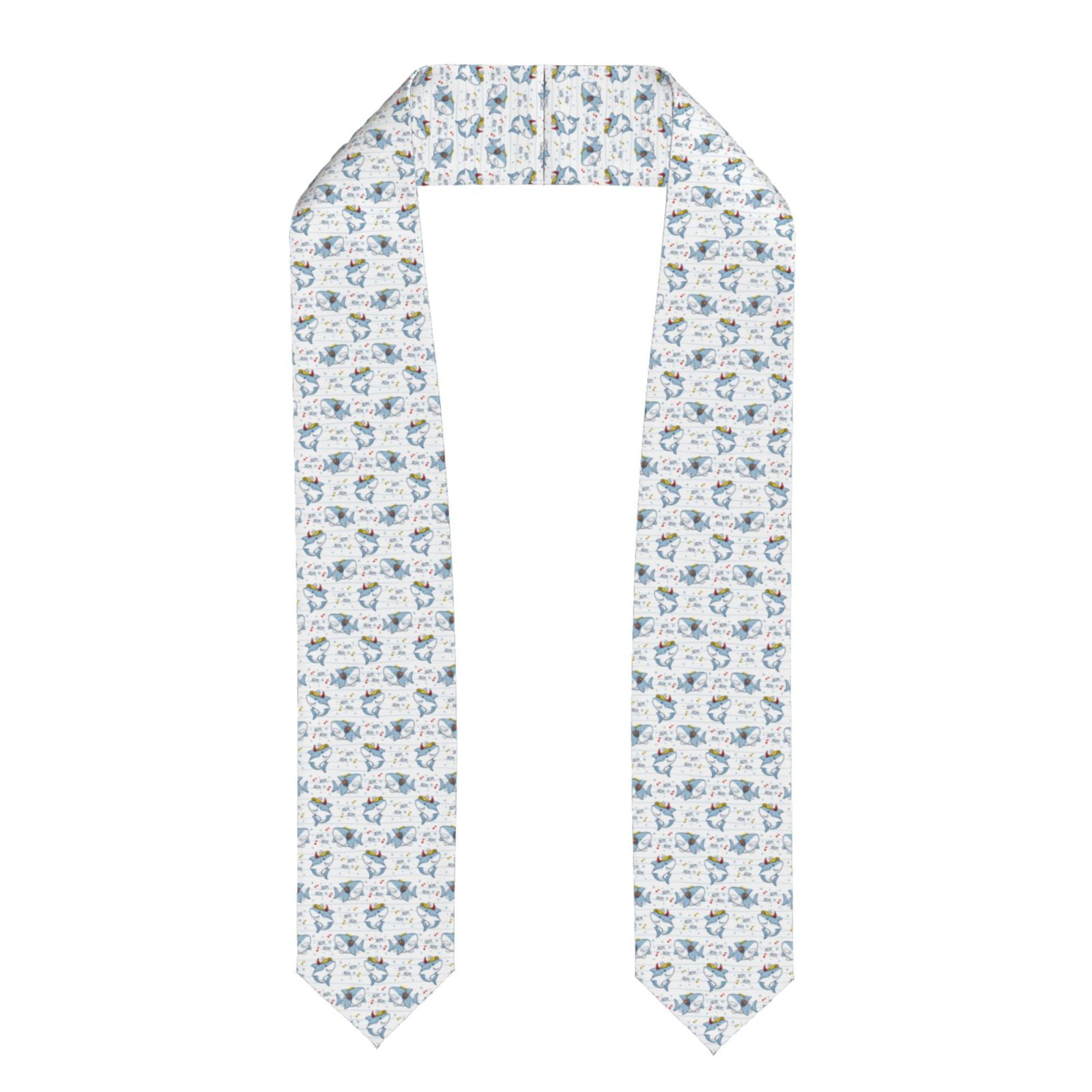 Zufioo Cute Shark Print Graduation Shawl Ribbon, Graduation Ribbon for ...
