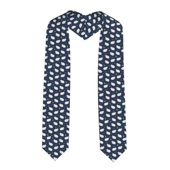 Zufioo Cute Sheep 1 Print Graduation Shawl Ribbon, Graduation Ribbon for Male and Female Graduates-Sharp Corner
