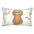 thumbnail image 1 of Zufioo Cute Sloth In Yoga Pose Tree Print Double-Sided Throw Pillow Cover, Pillow Protector Home Decor - With Hidden Zipper, Suitable for Bedroom, Living Room, Car Interior-14"x20", 1 of 1