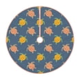 thumbnail image 1 of Zufioo Cute Turtle Print Imitation linen Christmas Tree Skirt Hemming Style for Christmas Tree Christmas Party Home Decorations-30", 1 of 6