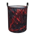 thumbnail image 1 of Zufioo Cyberpunk Cityscape Lights Print Round Dirty Clothes Basket, Waterproof Standing Dirty Clothes Bag, Suitable for Home, Bathroom, Car Trunk-Small, 1 of 6