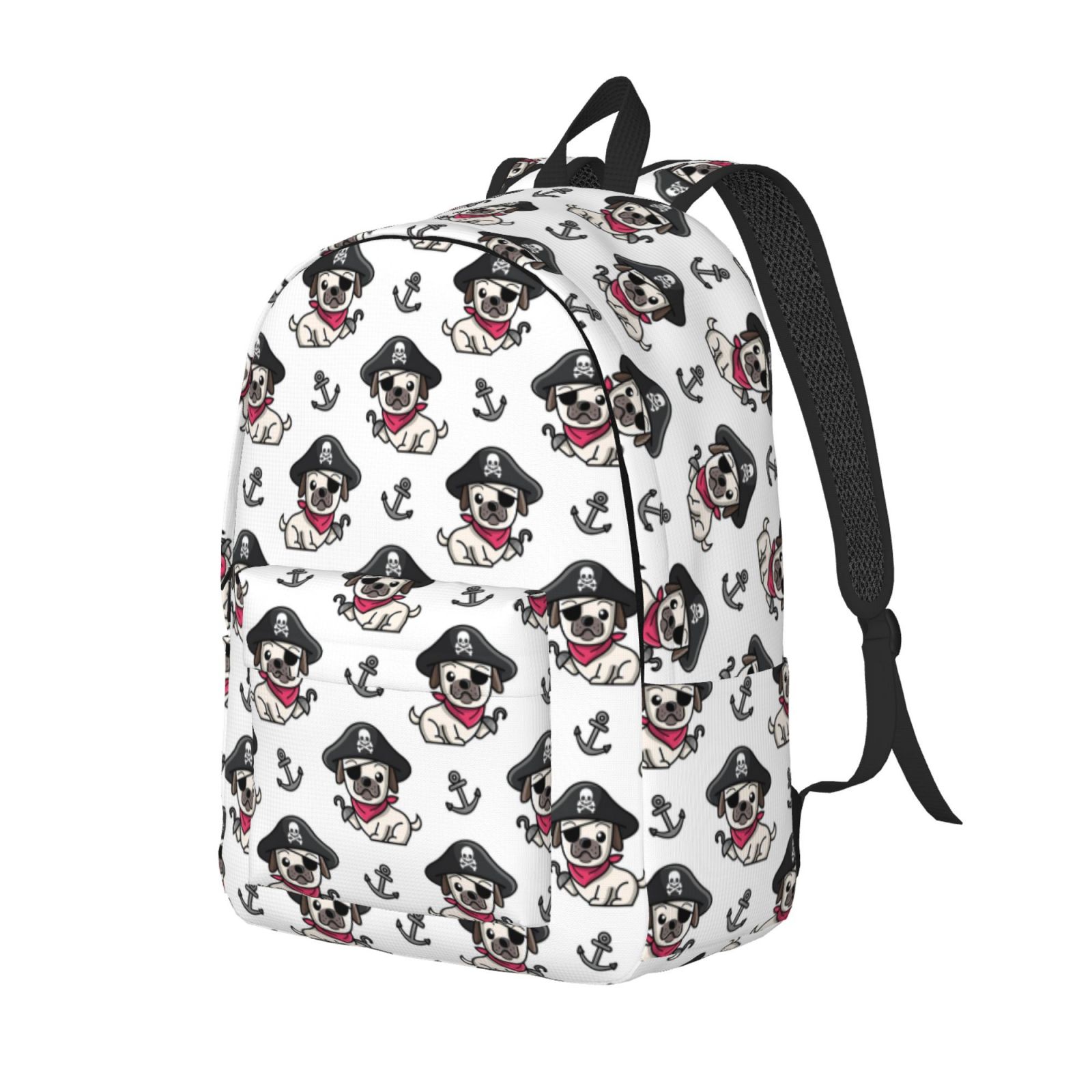 Zufioo DOG IS WEARING PIRATE COSTUME Canvas Backpack,Mens Small