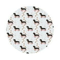 Zufioo Dachshund Dog 6PCS Leather Coasters ,4 Inch Coasters,Coasters