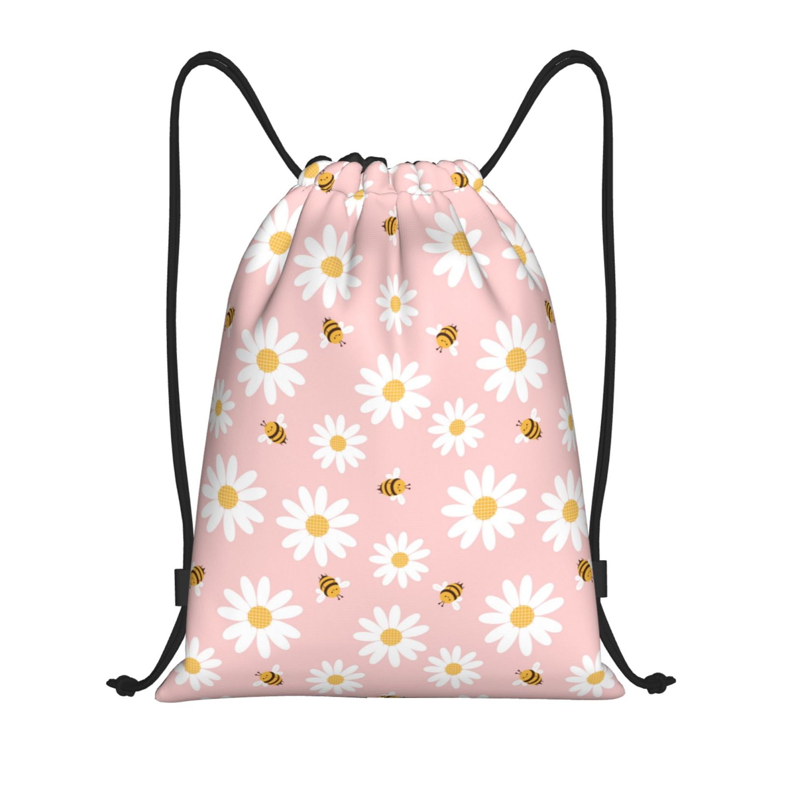 Zufioo Daisy And Bee Sports Cinch Sack Gym String Bags Machine Washable ...