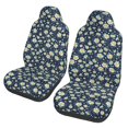thumbnail image 1 of Zufioo Daisy Floral B Full Set Car Seat Covers with Soft Padding 2PCS Universal Auto Front Seats Protector Fits Cars, SUVs, Sedans, and Trucks, 1 of 7