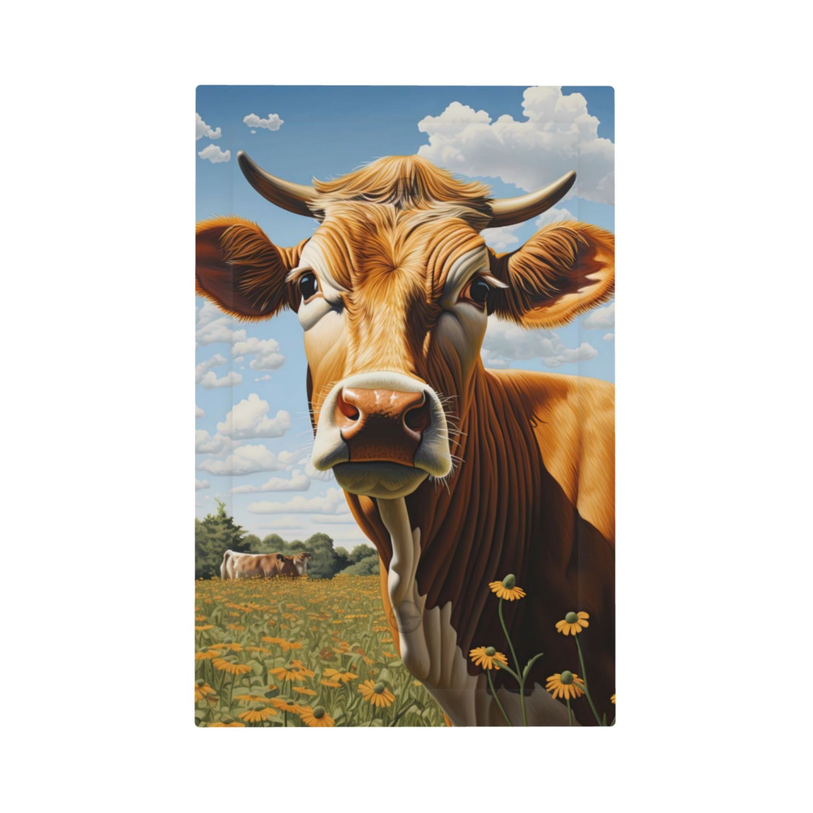 Zufioo Daisy Flower Field Cow Print Switch Wall Plate, Dustproof and ...