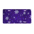 thumbnail image 1 of Zufioo Dark Purple Snowflakes Print Car Aluminum Front License Plate, 12x6 Inch Decorative Personalized Car License Plate Car Accessories, 1 of 8