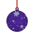 thumbnail image 1 of Zufioo Dark Purple Snowflakes Print Large Acrylic Christmas Ornaments, Suitable for Christmas Tree Christmas Holiday Party Pendant Decorations-Round Shape, 1 of 7