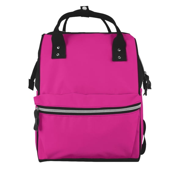 Zufioo Darkmagenta Print Large capacity mommy bag, diaper bag, waterproof parent-child backpack, multi-pocket design backpack suitable for travel and shopping
