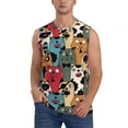 Zufioo Different Cats 1 Men's Tank Top,Men's Sleeveless Muscle Shirts