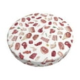 thumbnail image 1 of Zufioo Different Meat Print Round Bar Chair Cushion Cover, Elastic Round Stool Protector, Dustproof and Non-slip Bar Kitchen Restaurant Chair Mat-12 inch, 1 of 7