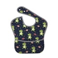 thumbnail image 1 of Zufioo Dinosaur Astronaut Print Toddler Adjustable Waterproof Bib, 11.6x15 Inch Feeding Bib Suitable for 6-24 Month Babies, 1 of 8