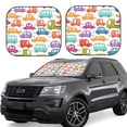 thumbnail image 1 of Zufioo Doodle Cars Print Folding Car Windshield Sun Visor, Anti-ultraviolet Sun Visor, Suitable for Trucks, Vans Car Accessories-Large, 1 of 6