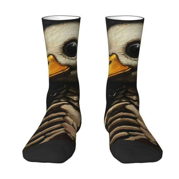Zufioo Duck Bones Print Thigh High Socks,Knee High Socks For Women and men,Over the Calf Tube Socks.Athletic Socks