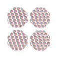 thumbnail image 1 of Zufioo Elephant Print Leather Coaster Set, Decorative PVC Coasters 4-pack - Scald and Stain-resistant, Suitable for Home, Cafes, Restaurants-Octagon, 1 of 6