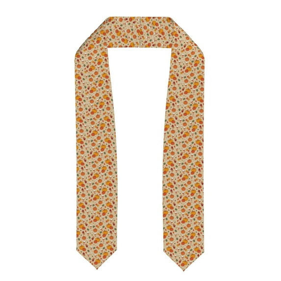 Zufioo Fall Autumn Print Graduation Shawl Ribbon, Graduation Ribbon for Male and Female Graduates-Flattened