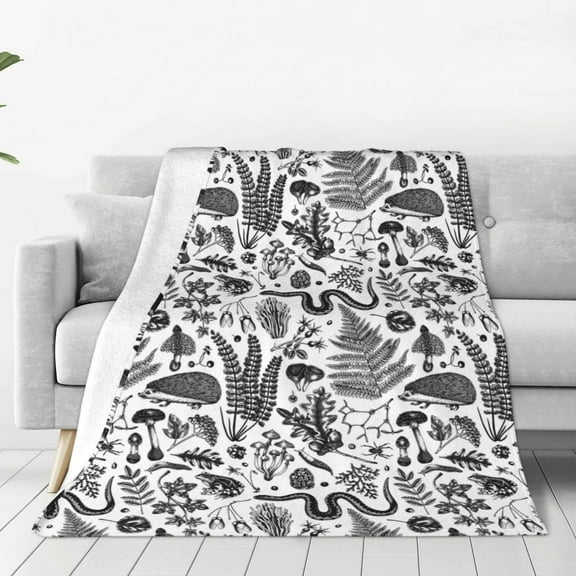 Zufioo Fall Forest Fleece Blanket Queen Size,Plush Bed Blanket,Ultra Soft Throw Blanket,Plush Fuzzy Cozy Blanket Perfect for Bed,Couch-40"x30"